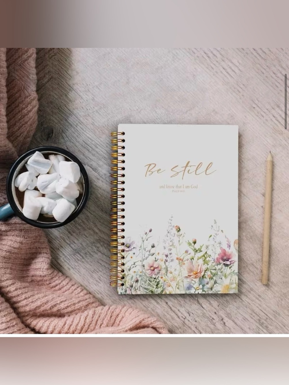 Be Still Floral Spiral Journal - Picture 4 of 7